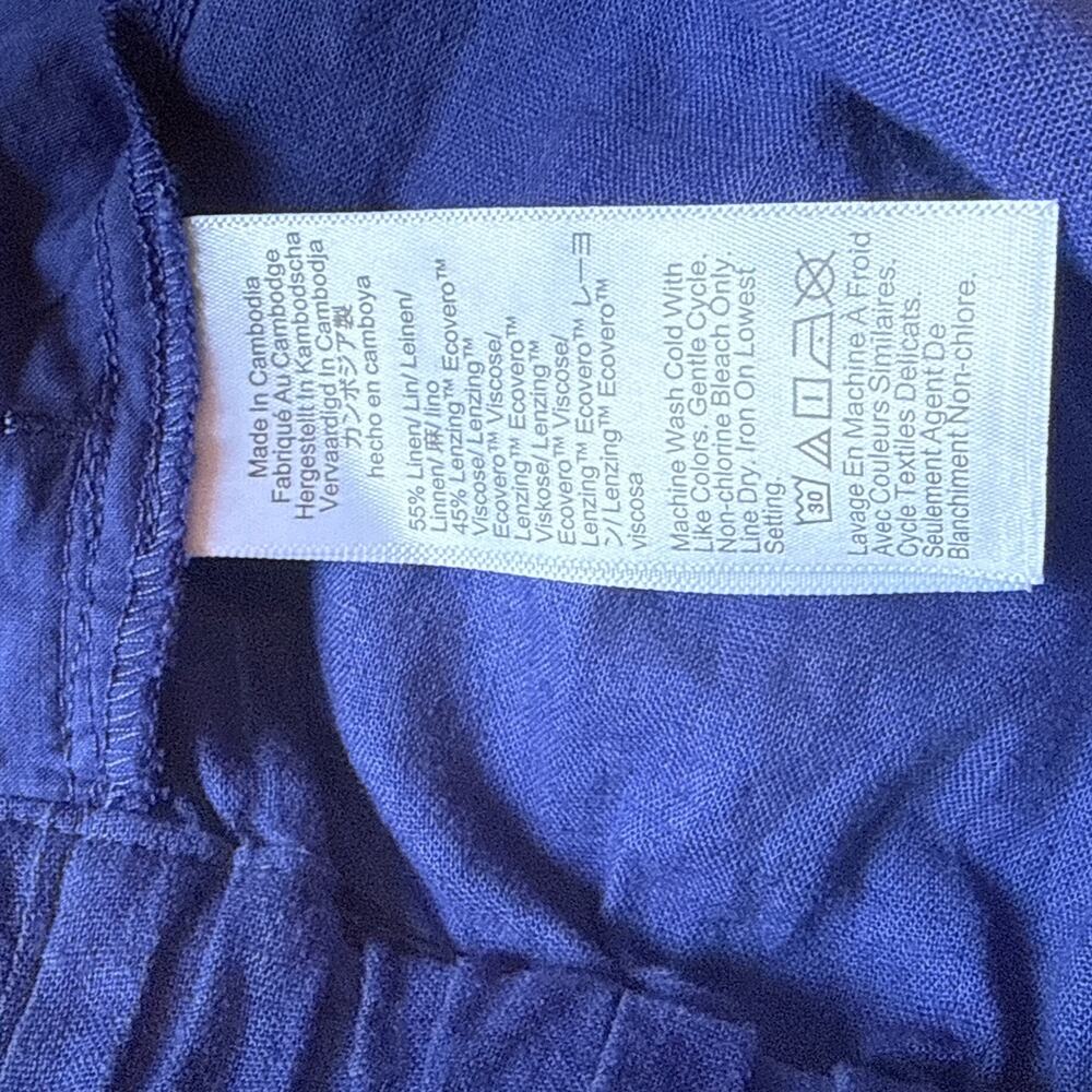 Madewell NWT XL Blue Shorts Nordstrom Linen Viscose Blend Loose Fit Casual Nice - Picture 15 of 16